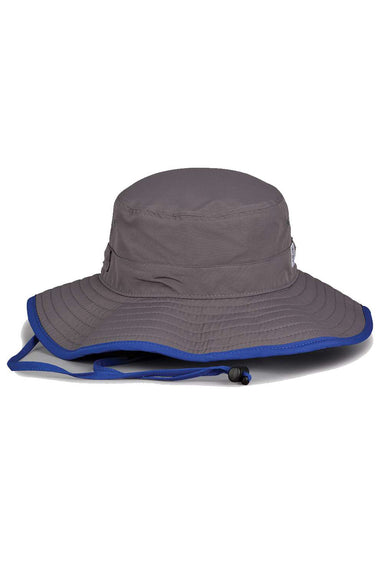 The Game GB400 Mens Ultralight Boonie Hat Dark Grey/Royal Blue Flat Front