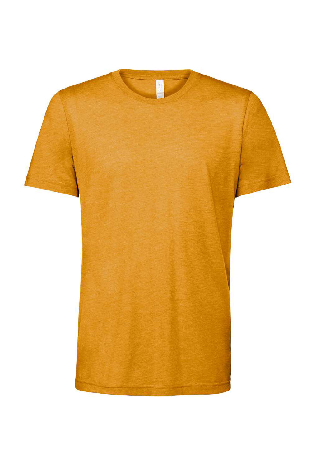 Bella + Canvas BC3413/3413C/3413 Mens Short Sleeve Crewneck T-Shirt Mustard Yellow Flat Front