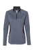Adidas A281 Womens 1/4 Zip Pullover Heather Collegiate Navy Blue/Carbon Grey Flat Front