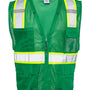 Kishigo Unisex EV Series Enhanced Visibility Multi Pocket Mesh Vest - Green/Lime Green