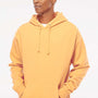 Independent Trading Company Mens Hooded Sweatshirt Hoodie w/ Pouch Pocket - Peach