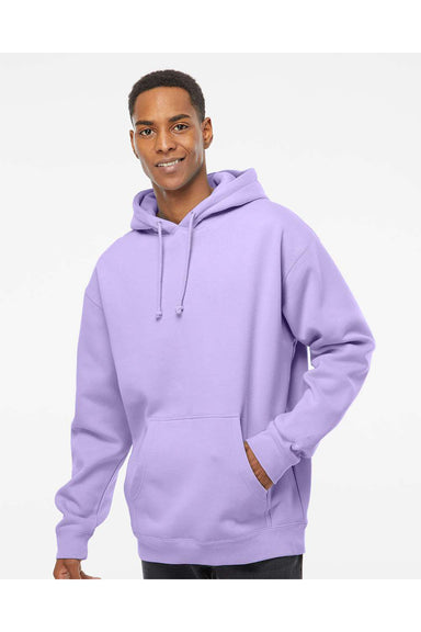Independent Trading Co. IND4000 Mens Hooded Sweatshirt Hoodie Lavender Purple Model Front