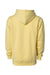 Independent Trading Co. IND4000 Mens Hooded Sweatshirt Hoodie Light Yellow Flat Back