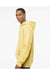 Independent Trading Co. IND4000 Mens Hooded Sweatshirt Hoodie Light Yellow Model Side