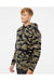 Independent Trading Co. IND4000 Mens Hooded Sweatshirt Hoodie Tiger Camo Model Side