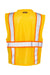Kishigo B100-111 Mens EV Series Enhanced Visibility Multi Pocket Mesh Vest Yellow/Orange Flat Back