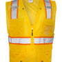 Kishigo Mens EV Series Enhanced Visibility Multi Pocket Mesh Vest - Yellow/Orange - NEW