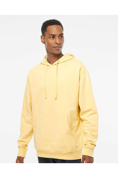 Independent Trading Co. SS4500 Mens Hooded Sweatshirt Hoodie Light Yellow Model Front