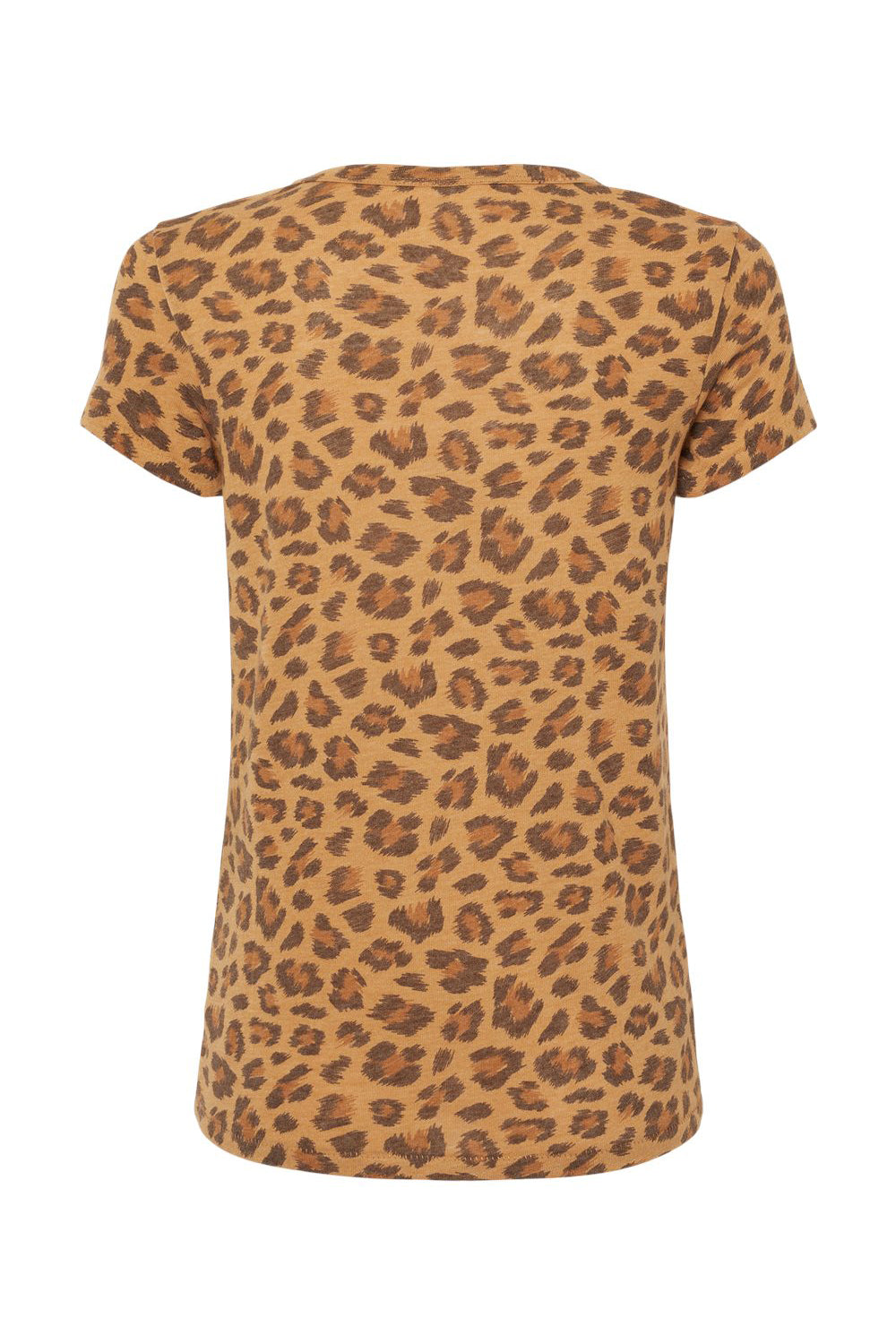 Alternative 1940 Womens Ideal Short Sleeve Crewneck T-Shirt Leopard Flat Back