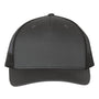 Richardson Mens 5 Panel Snapback Trucker Hat - Charcoal Grey/Black - NEW