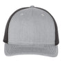 Richardson Hats Mens 5 Panel Snapback Trucker Hat - Heather Grey/Black