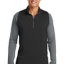 Nike Mens Dri-Fit Moisture Wicking 1/4 Zip Sweatshirt - Black/Dark Grey