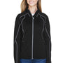 North End Womens Gravity Performance Moisture Wicking Full Zip Fleece Jacket - Black