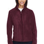 Core 365 Womens Journey Pill Resistant Fleece Full Zip Jacket - Burgundy