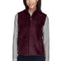 Core 365 Womens Journey Pill Resistant Fleece Full Zip Vest - Burgundy