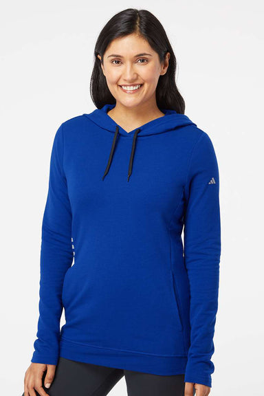 Adidas A451 Womens Hooded Sweatshirt Hoodie Collegiate Royal Blue Model Front