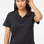 Adidas Womens UPF 50+ Short Sleeve Polo Shirt - Black