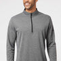 Adidas Mens UPF 50+ 1/4 Zip Sweatshirt - Heather Black