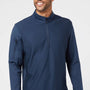 Adidas Mens Performance UPF 50+ 1/4 Zip Sweatshirt w/ Pocket - Collegiate Navy Blue