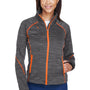 North End Womens Sport Red Flux Full Zip Jacket - Carbon Grey/Orange Soda