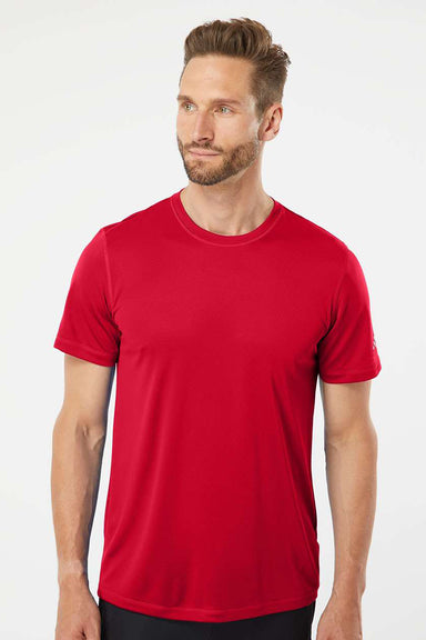 Adidas A376 Mens Short Sleeve Crewneck T-Shirt Power Red Model Front
