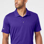 Adidas Mens Performance UPF 50+ Short Sleeve Polo Shirt - Collegiate Purple
