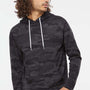 Independent Trading Company Mens Hooded Sweatshirt Hoodie w/ Pouch Pocket - Black Camo