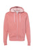 Independent Trading Co. AFX90UNZ Mens Full Zip Hooded Sweatshirt Hoodie Dusty Rose Flat Front