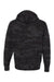 Independent Trading Co. AFX90UNZ Mens Full Zip Hooded Sweatshirt Hoodie Black Camo Flat Back