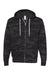 Independent Trading Co. AFX90UNZ Mens Full Zip Hooded Sweatshirt Hoodie Black Camo Flat Front