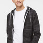 Independent Trading Company Mens Full Zip Hooded Sweatshirt Hoodie w/ Pockets - Black Camo
