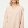 Independent Trading Company Womens California Wave Wash Hooded Sweatshirt Hoodie - Blush Pink