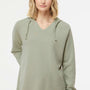 Independent Trading Company Womens California Wave Wash Hooded Sweatshirt Hoodie - Sage Green