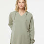 Independent Trading Co. Womens California Wave Wash Hooded Sweatshirt Hoodie - Sage Green - NEW