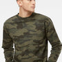 Independent Trading Company Mens Crewneck Sweatshirt - Forest Green Camo