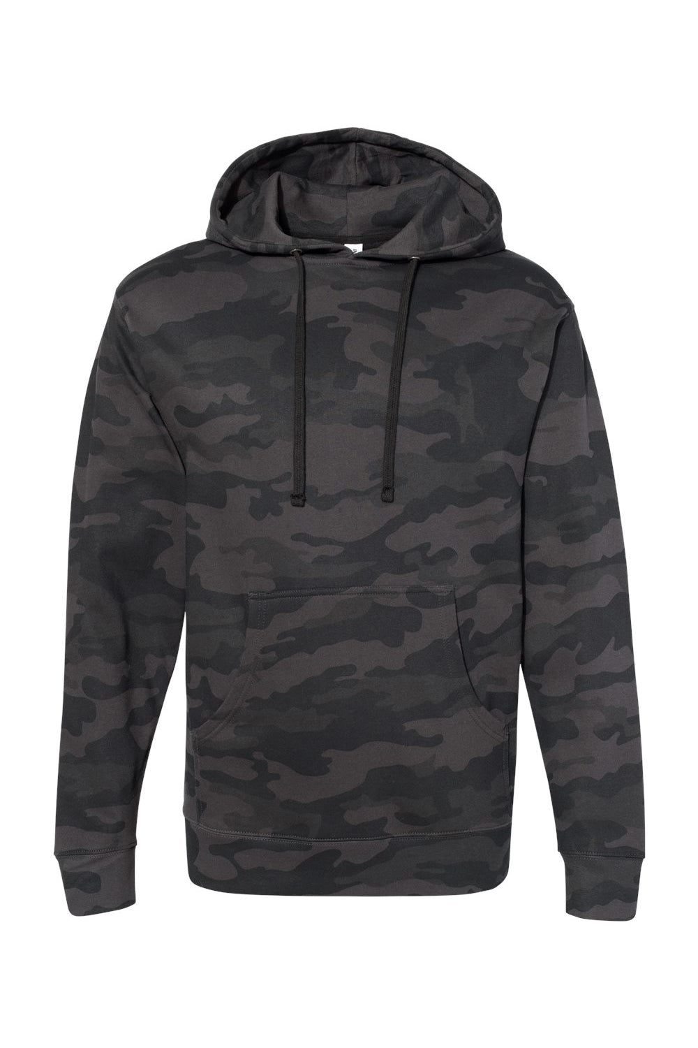 Independent Trading Co. SS4500 Mens Hooded Sweatshirt Hoodie Black Camo Flat Front