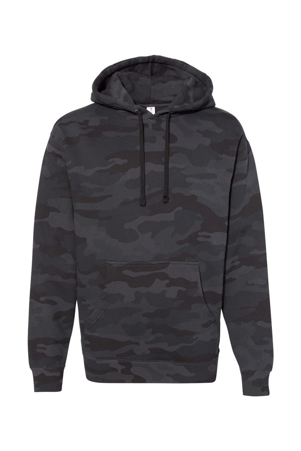 Independent Trading Co. IND4000 Mens Hooded Sweatshirt Hoodie Black Camo Flat Front