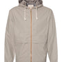 Weatherproof Mens Vintage Water Resistant Full Zip Hooded Rain Jacket - Khaki