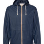 Weatherproof Mens Vintage Water Resistant Full Zip Hooded Rain Jacket - Navy Blue