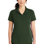 CornerStone Womens Select Moisture Wicking Short Sleeve Polo Shirt - Dark Green