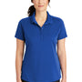 CornerStone Womens Select Moisture Wicking Short Sleeve Polo Shirt - Royal Blue