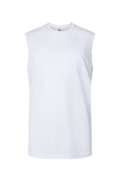 C2 Sport 5230 Youth Moisture Wicking Tank Top White Flat Front