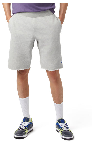 Champion 8180 Mens Shorts w/ Pockets Oxford Grey Model Front