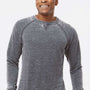 J America Mens Vintage Zen Fleece Crewneck Sweatshirt - Dark Smoke Grey - New