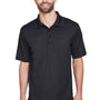UltraClub Mens Cool & Dry Moisture Wicking Short Sleeve Polo Shirt - Black - Closeout