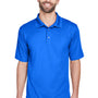 UltraClub Mens Cool & Dry Moisture Wicking Short Sleeve Polo Shirt - Royal Blue - Closeout