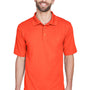 UltraClub Mens Cool & Dry Moisture Wicking Short Sleeve Polo Shirt - Orange - Closeout
