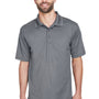 UltraClub Mens Cool & Dry Moisture Wicking Short Sleeve Polo Shirt - Charcoal Grey - Closeout