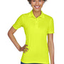 UltraClub Womens Cool & Dry Moisture Wicking Short Sleeve Polo Shirt - Bright Yellow - Closeout