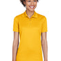 UltraClub Womens Cool & Dry Moisture Wicking Short Sleeve Polo Shirt - Gold - Closeout